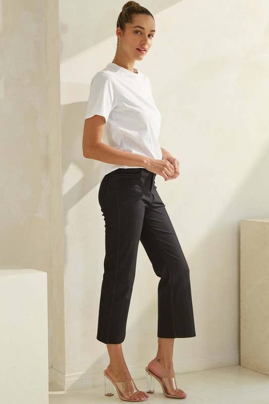 Straight Leg Crop Pants