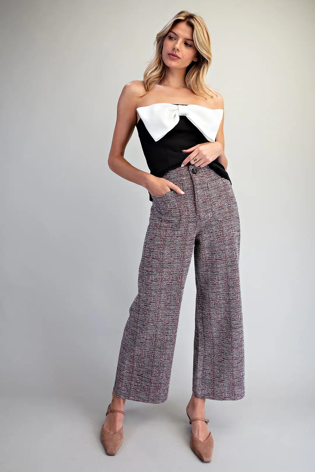 Tweed Patch Pocket Pants