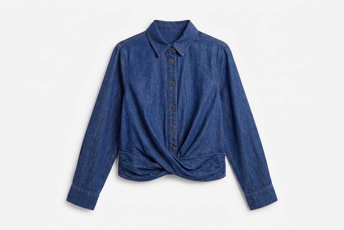 Denim Twisted Top