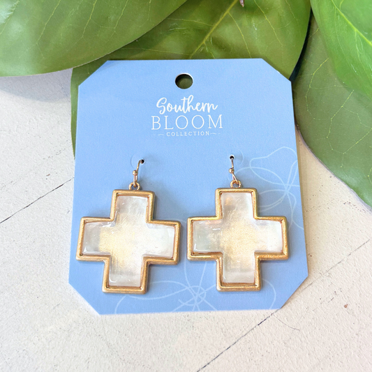 Crossroads Earrings Cream
