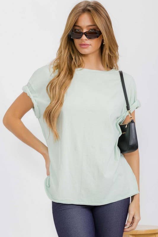 Women's The Essential Raw Edge Oversize Tee