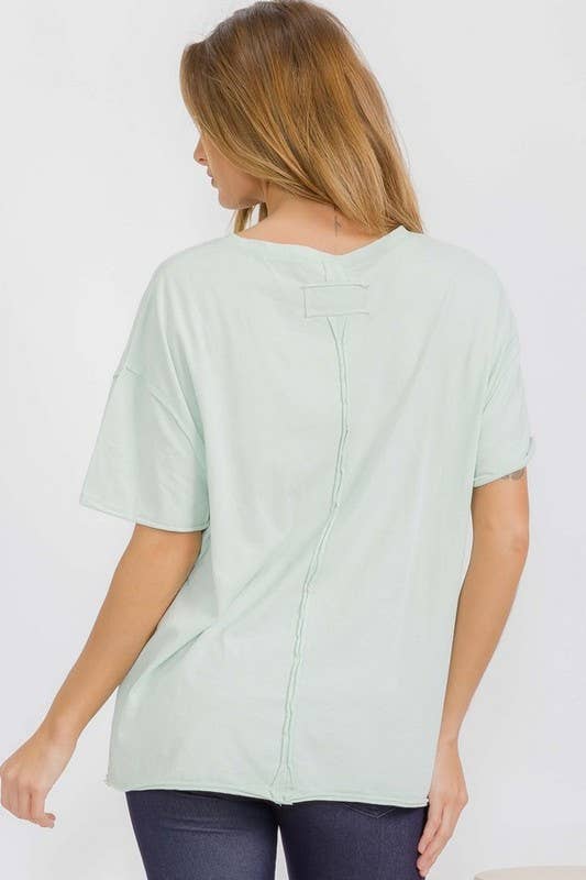 Women's The Essential Raw Edge Oversize Tee