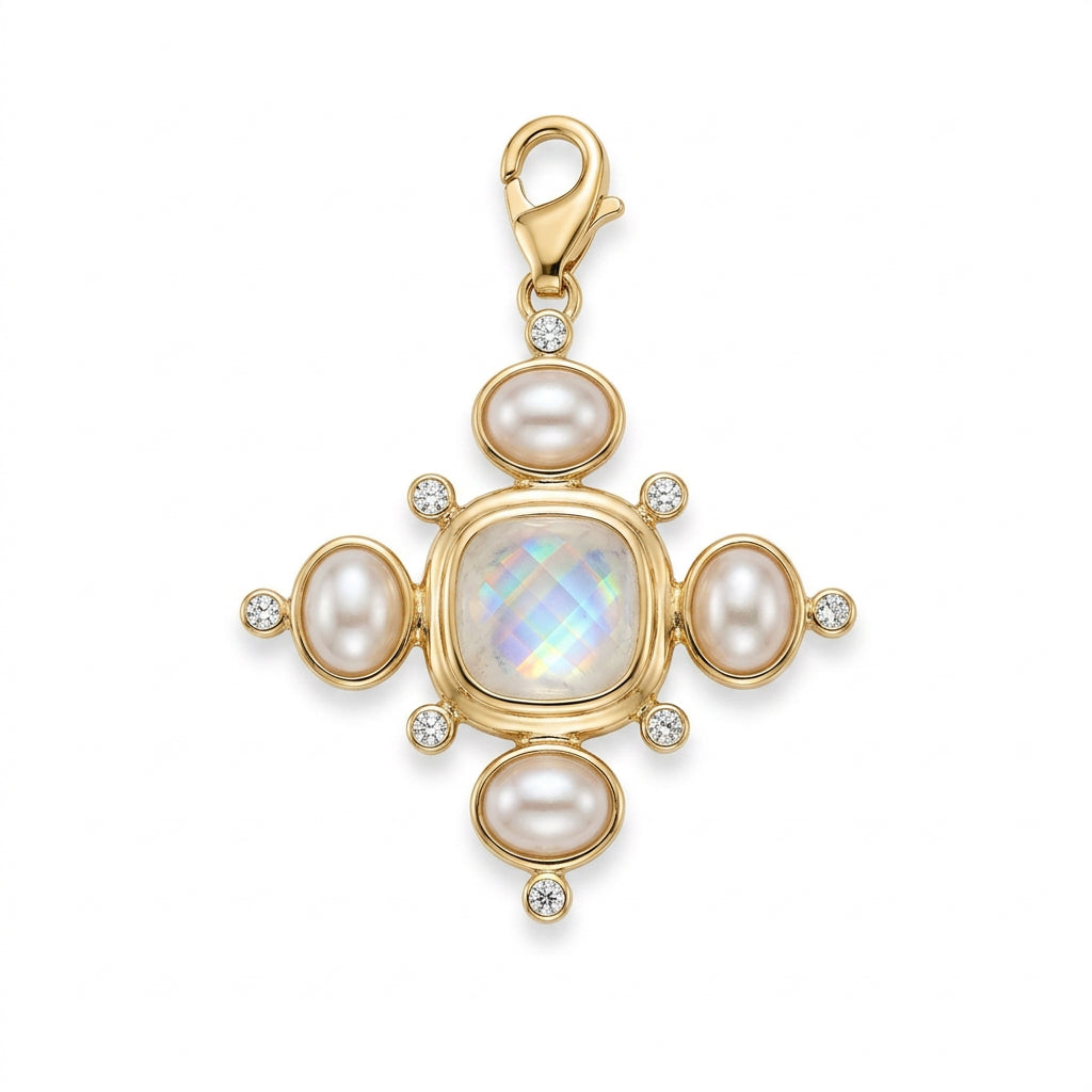 Cross Pearl Charm
