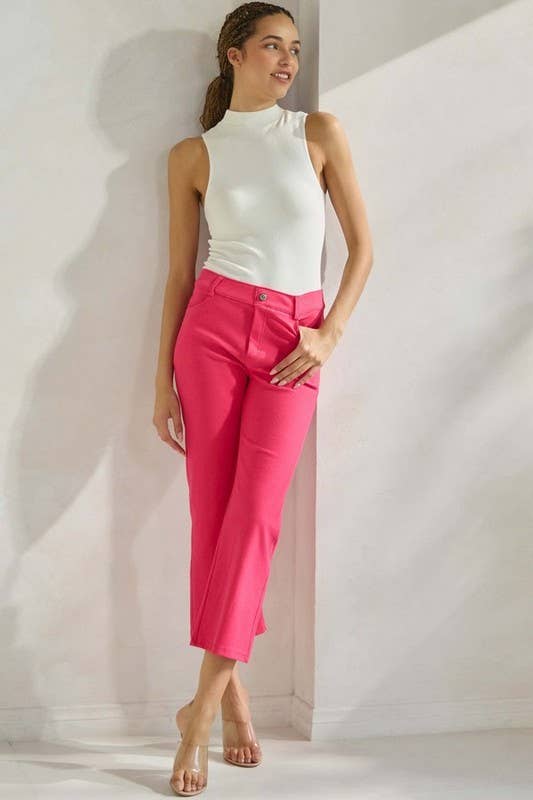 Straight Leg Crop Pants