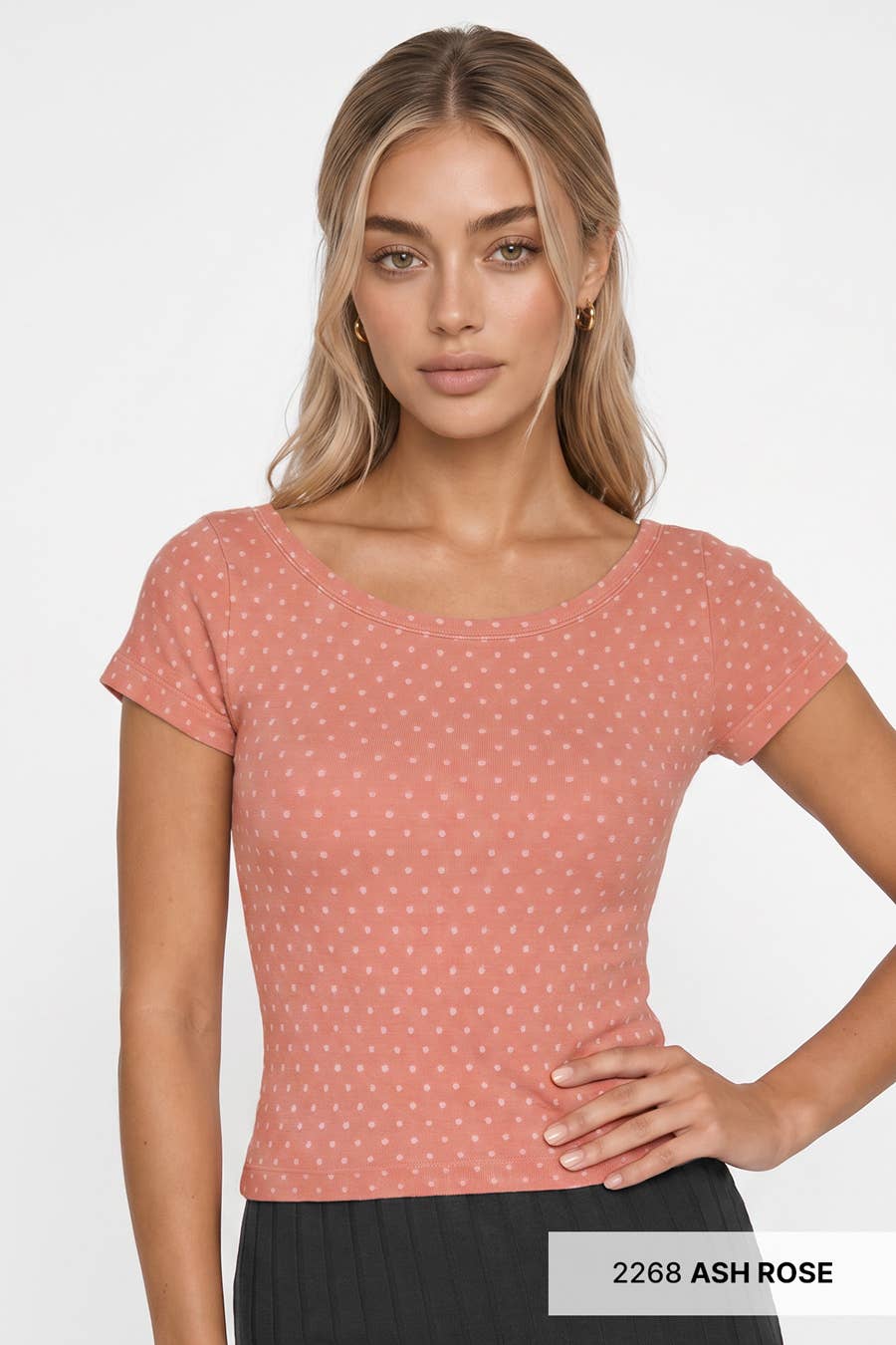 Reversible Polka Dot Strap SS Top-OS