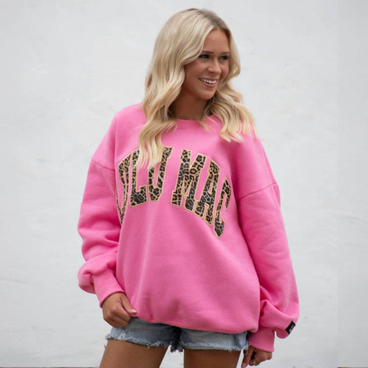 LULU Sweatshirt Bubble Gum/Leopard