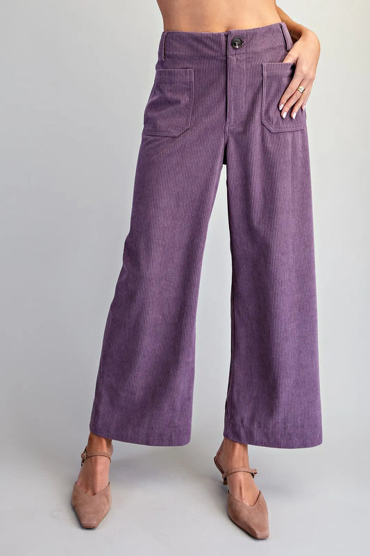 Corduroy Straight Leg Pants