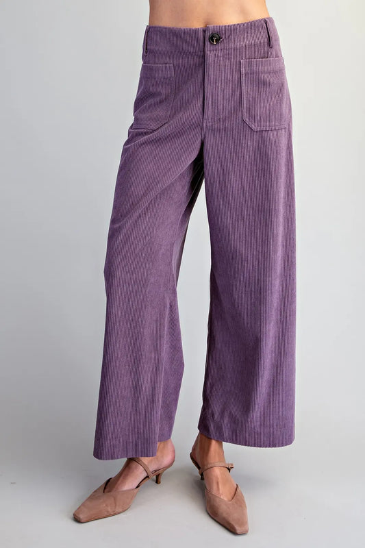 Corduroy Straight Leg Pants