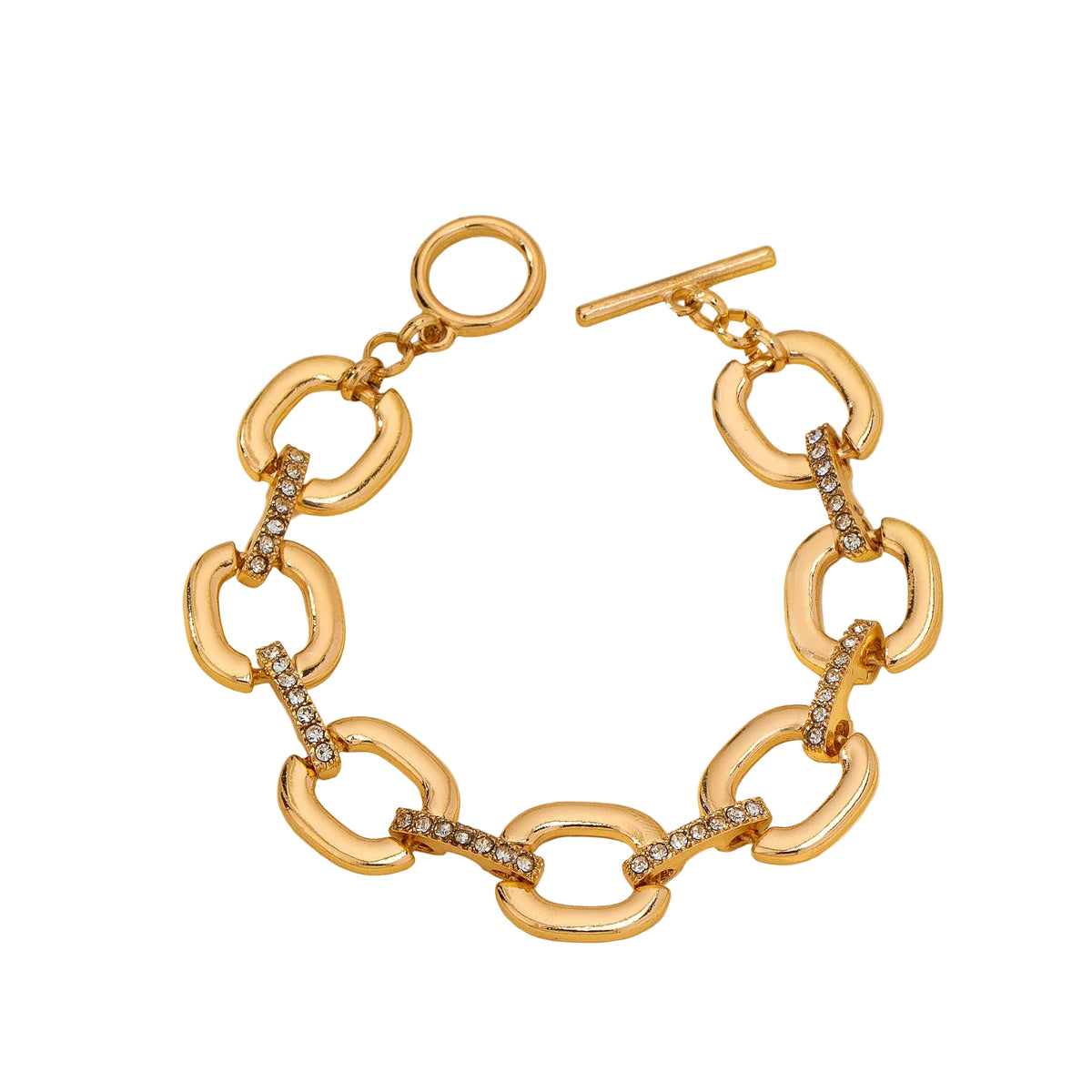 Crystal Pave Bar Toggle Bracelet