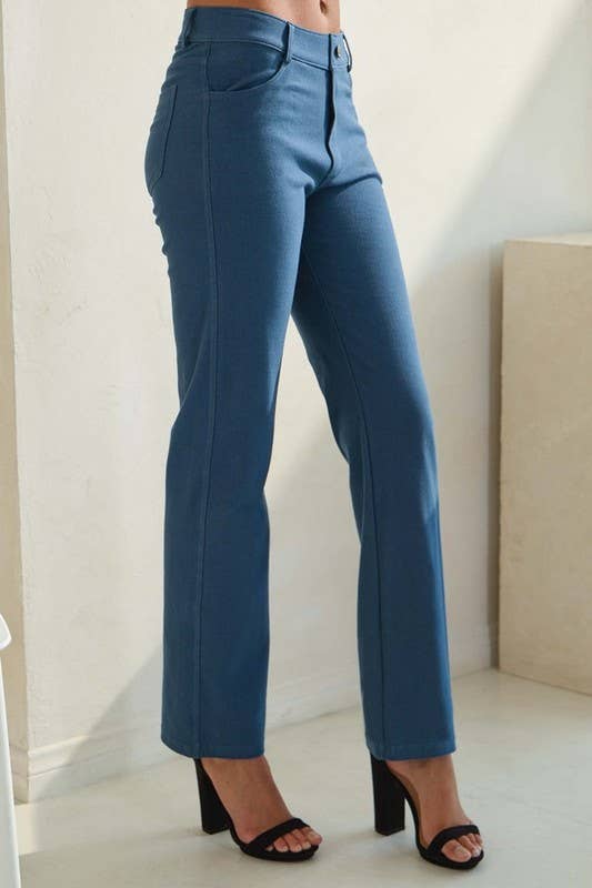 Classic Solid Straight Leg Jeggings