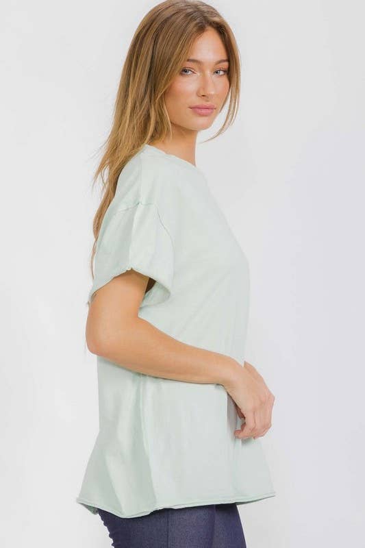 Women's The Essential Raw Edge Oversize Tee