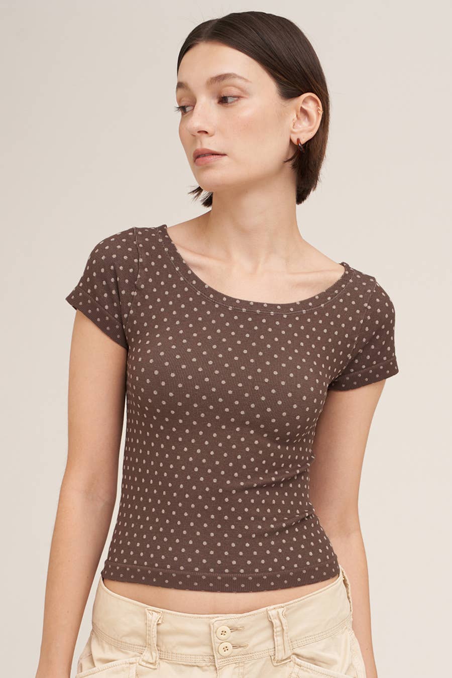 Reversible Polka Dot Strap SS Top-OS