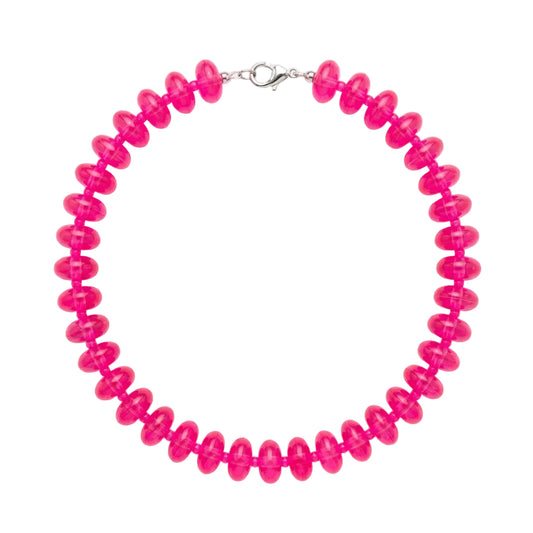 Flat Bead and Ball Necklace