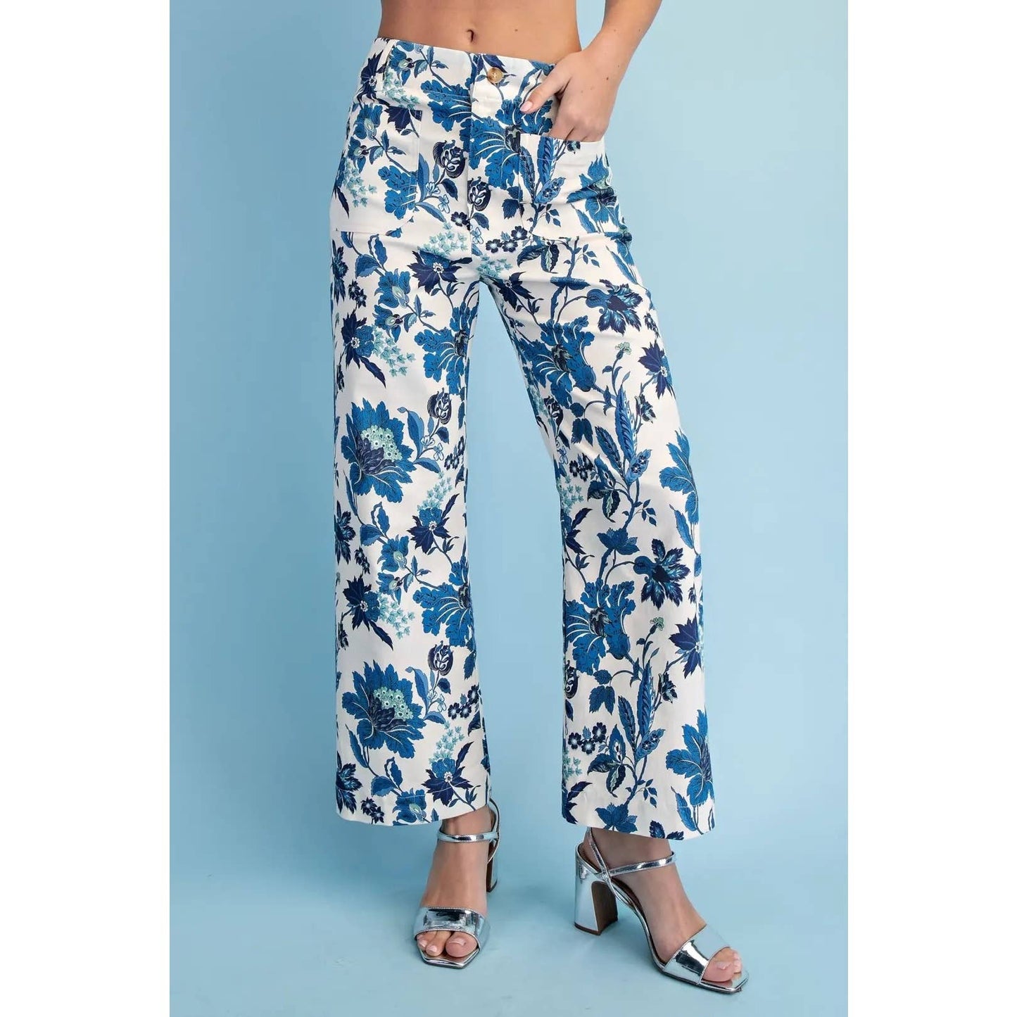 NEW Floral Ankle Cropped Pants