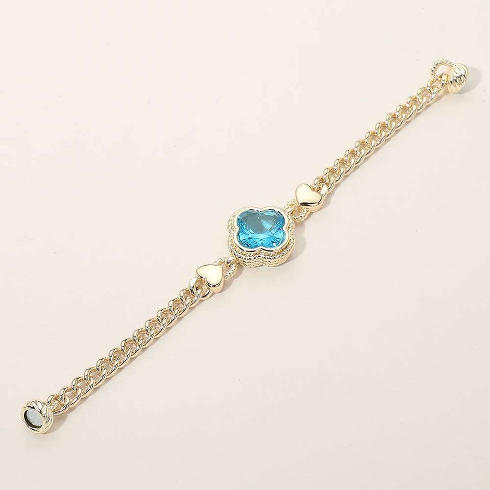 14K Gold Plated CZ Magnetic Bracelet