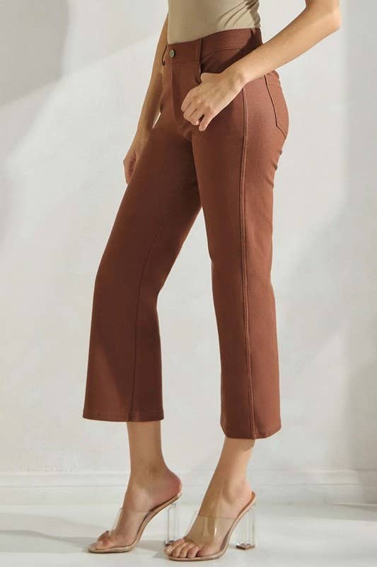 Straight Leg Crop Pants