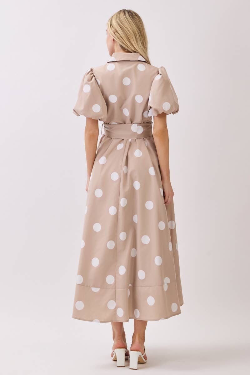 BIG POLKA DOT PRINTED DRESS