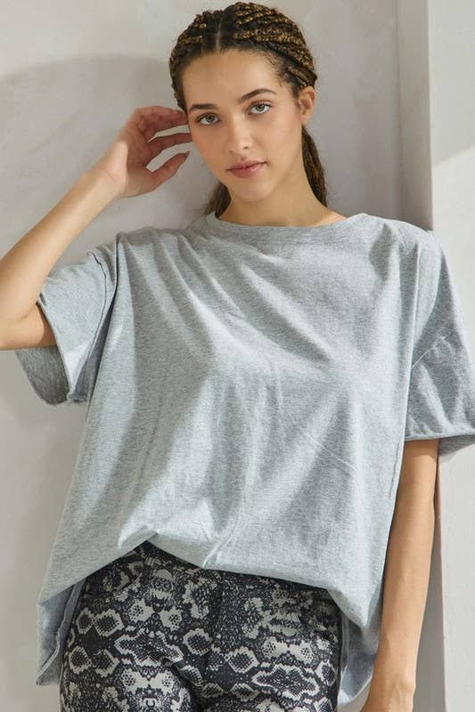 Women's The Essential Raw Edge Oversize Tee