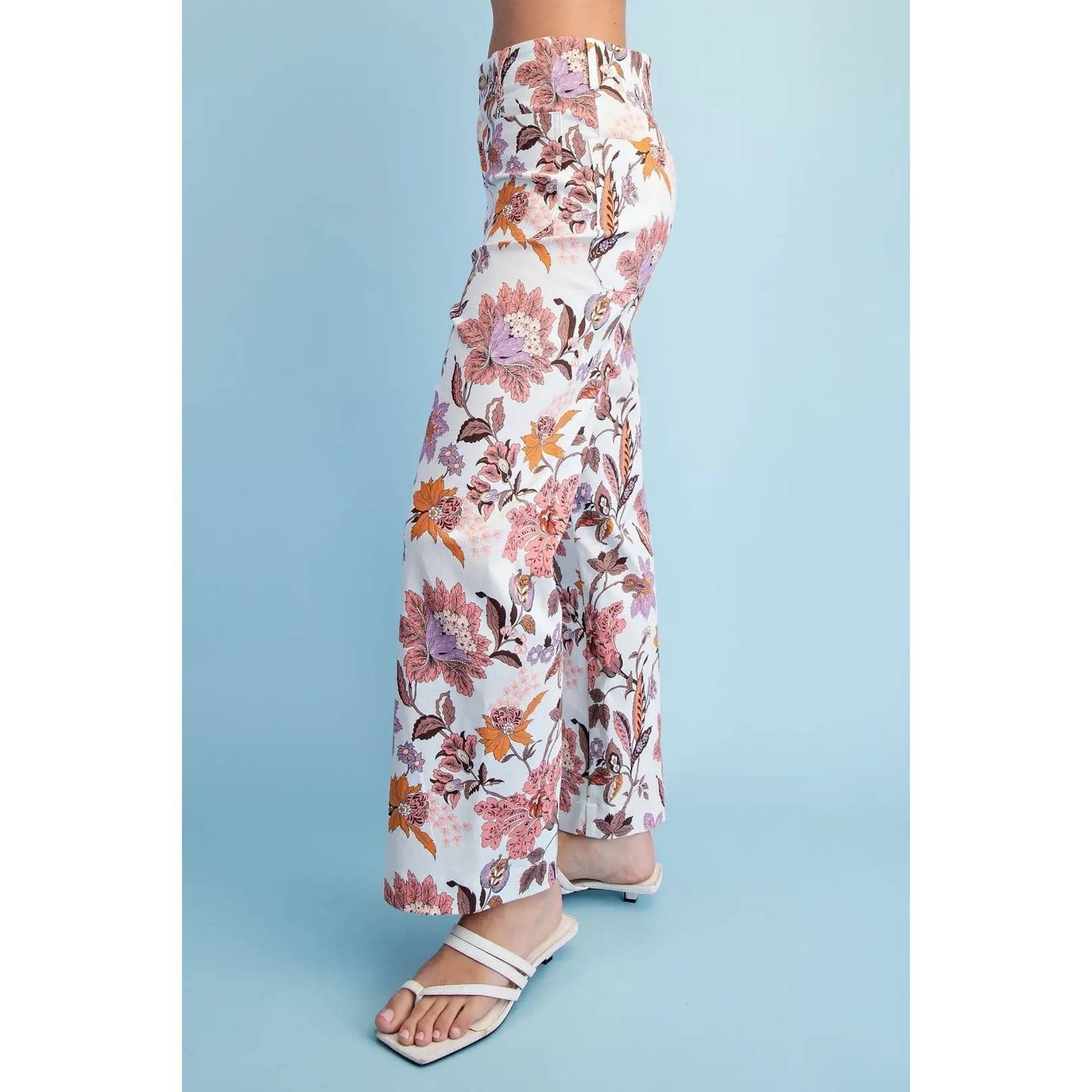 NEW Floral Ankle Cropped Pants