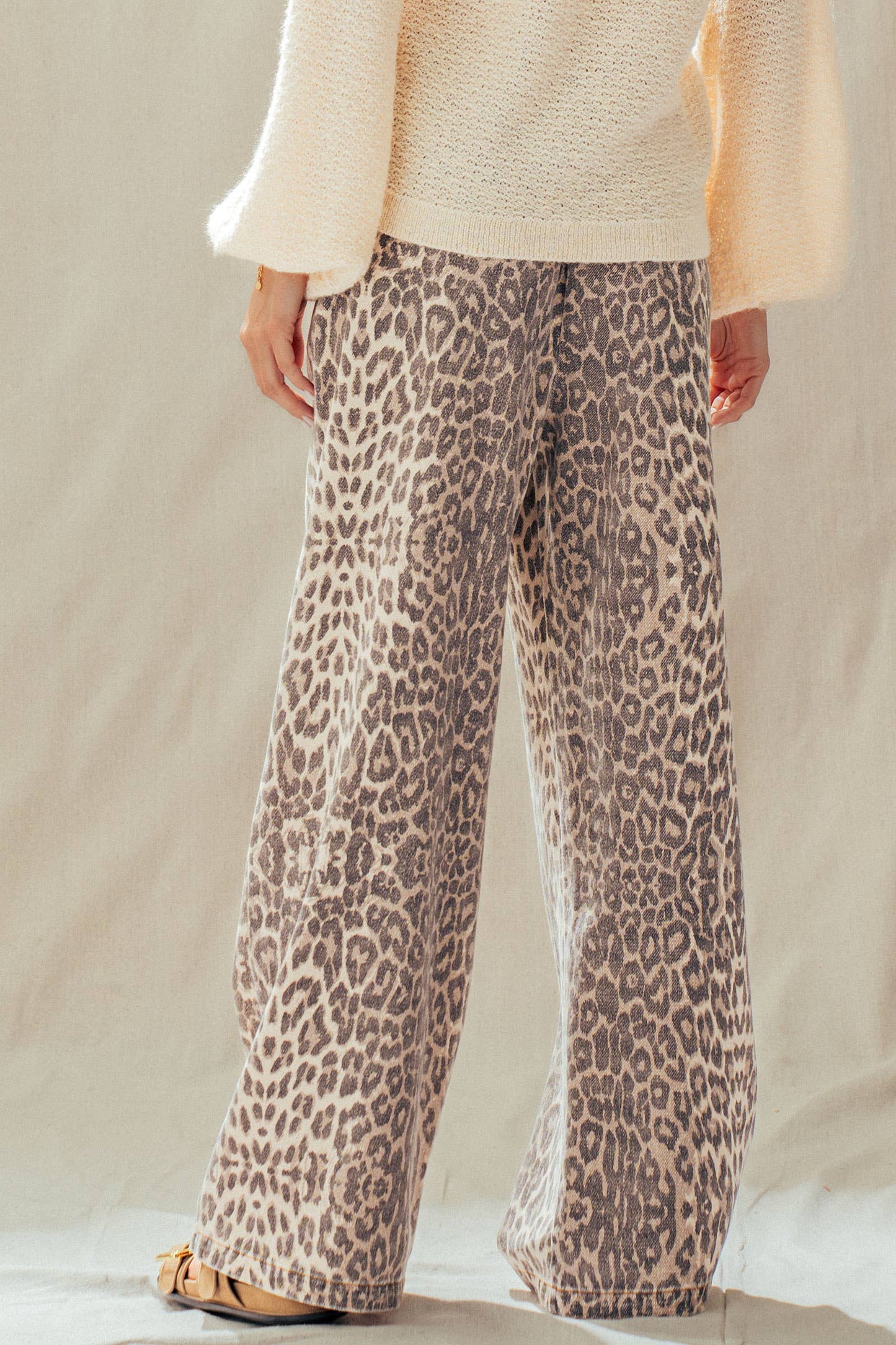 Leopard Wide Leg Drawstring
