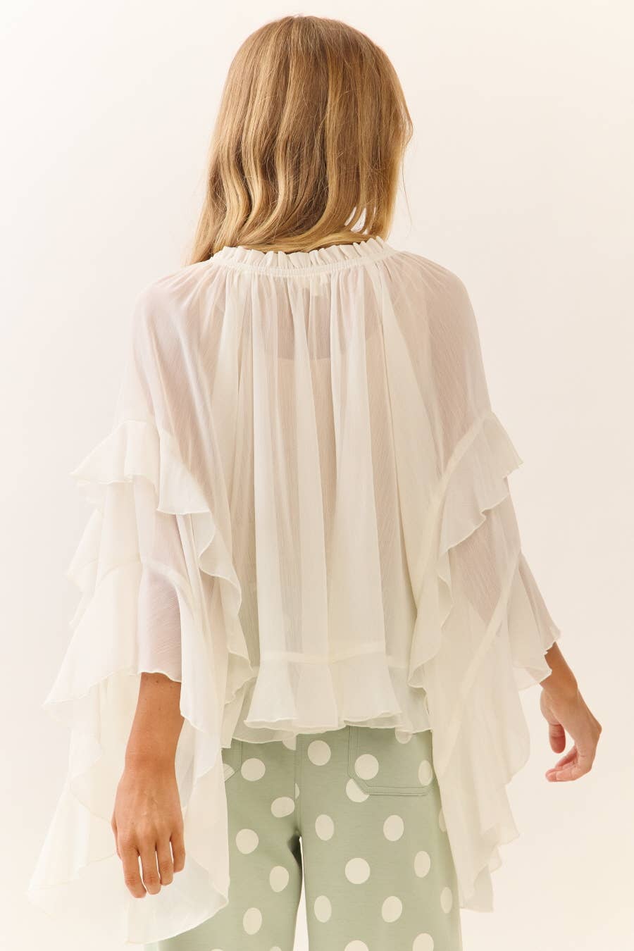 Polka Dot high-rise wide leg pants *