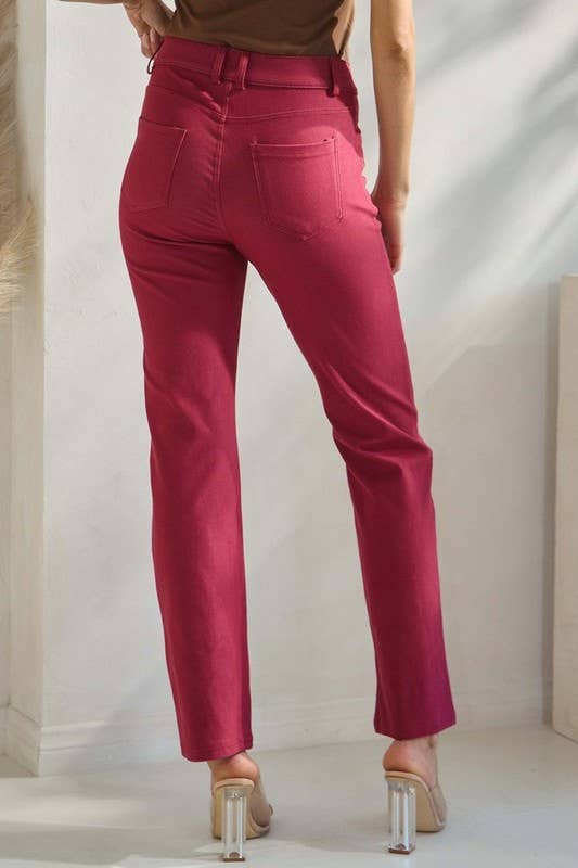 Classic Solid Straight Leg Jeggings
