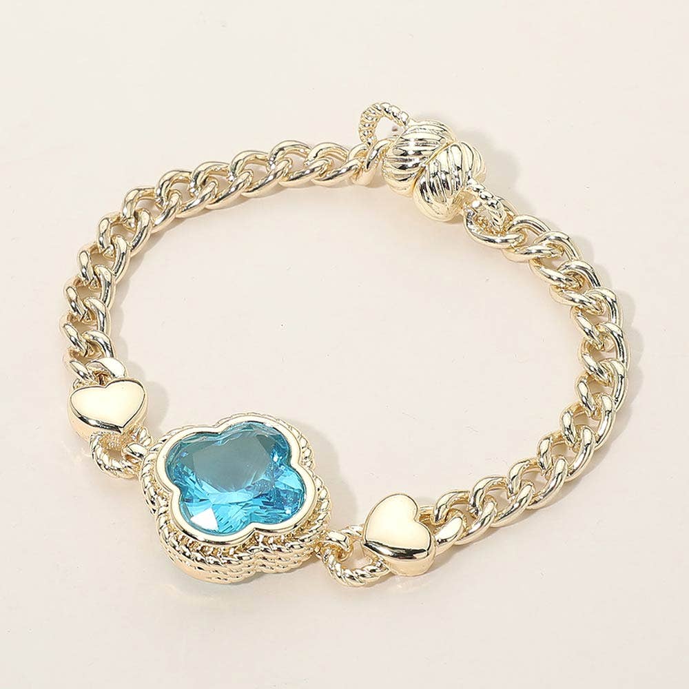 14K Gold Plated CZ Magnetic Bracelet