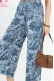Stone Wash Denim Crop Pants
