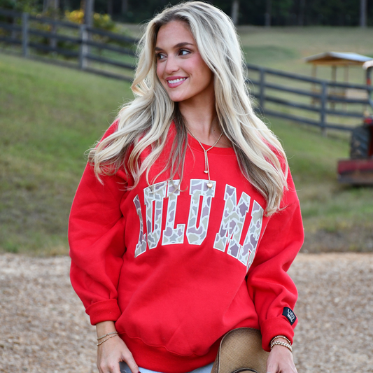 LULU Sweatshirt-Red/Camo