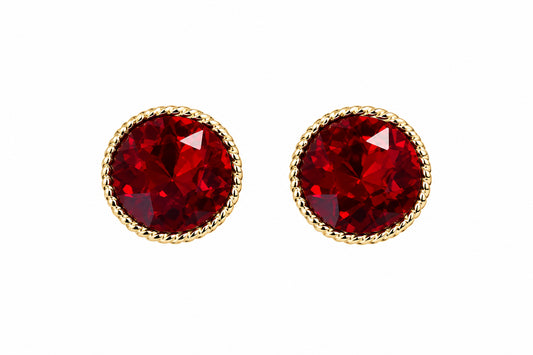 ROUND STUD EARRING