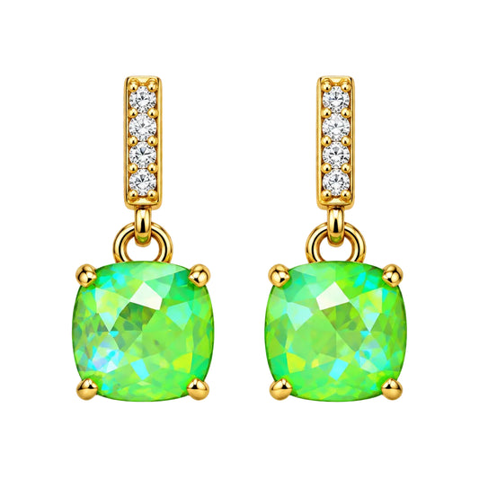 Square Glass Stone drop Earring