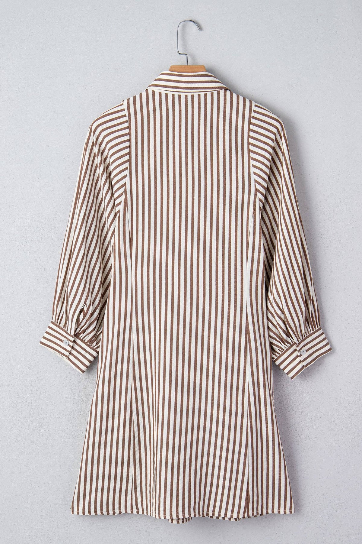Stripe Tie Waist Shirt Dress