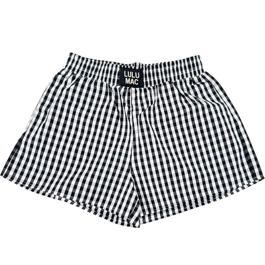 LULU BLACK GINGHAM BOXER SHORT
