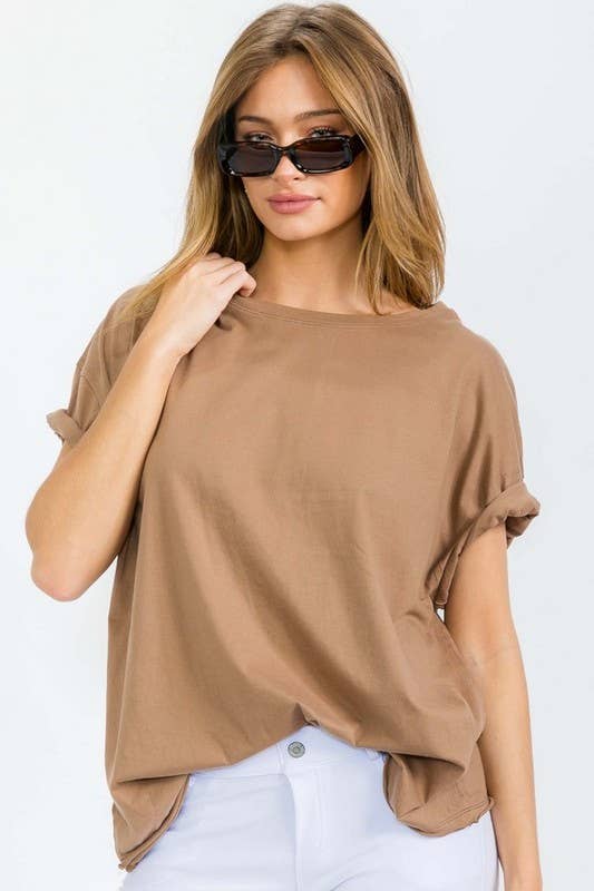 Women's The Essential Raw Edge Oversize Tee