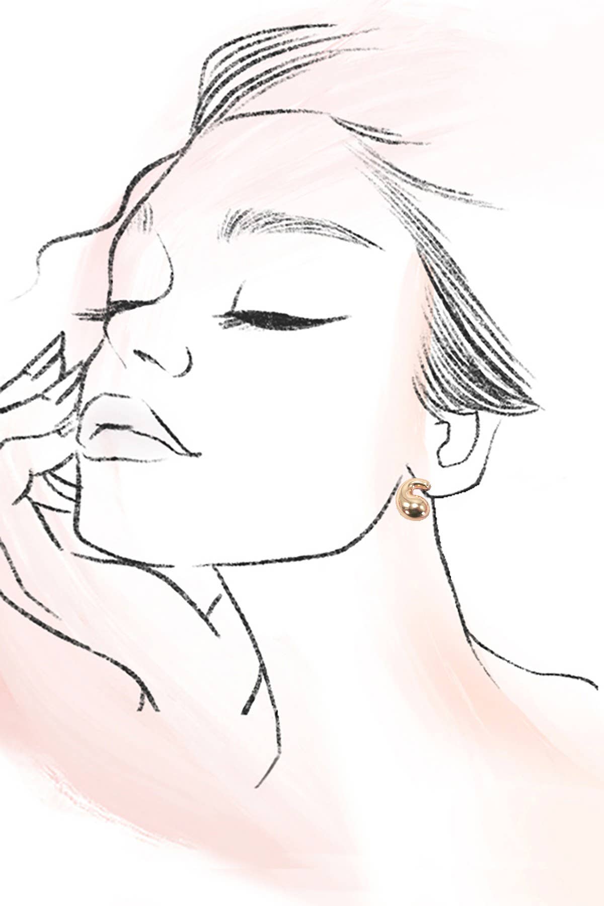TRIO PEARL GOLD HOOP EARRINGS