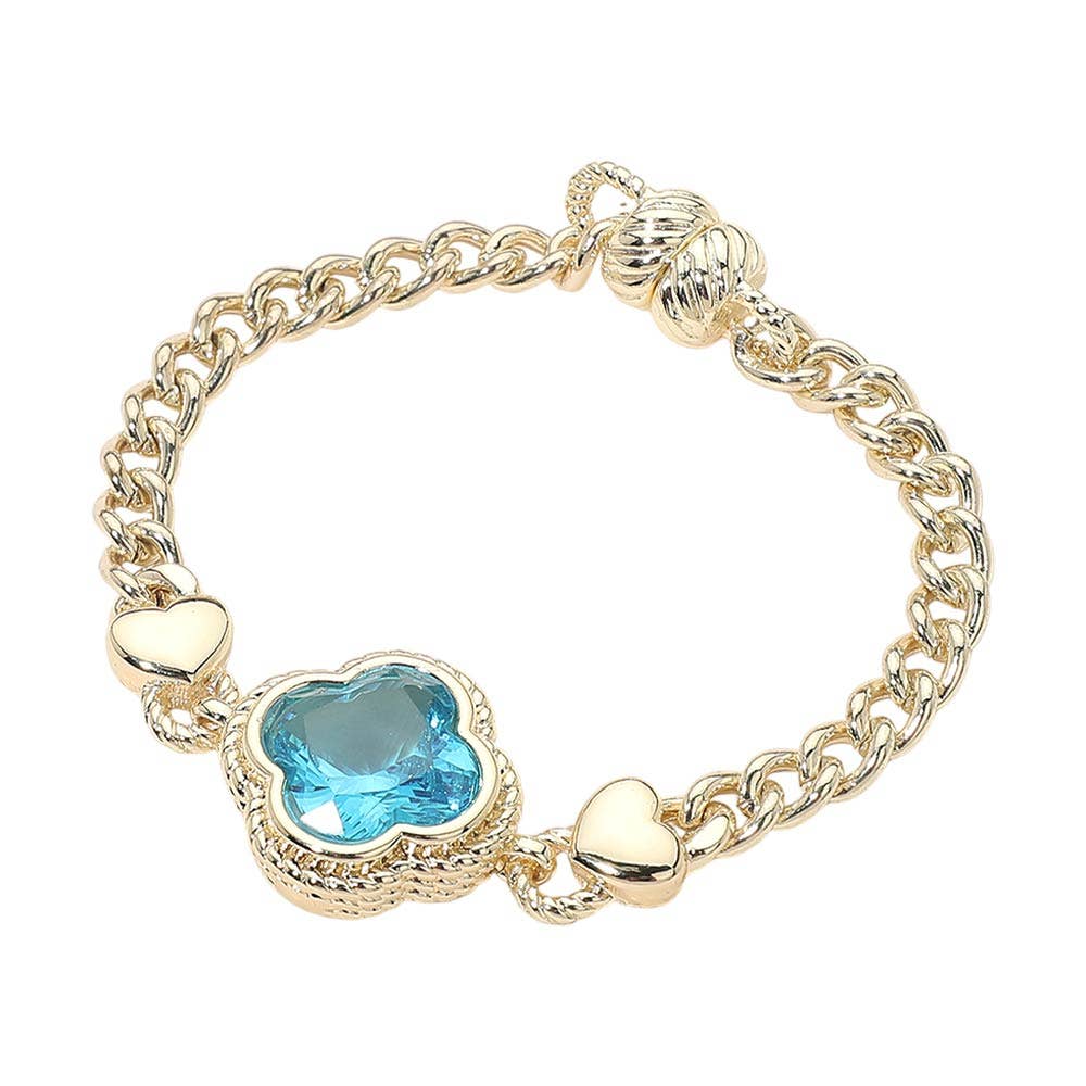 14K Gold Plated CZ Magnetic Bracelet
