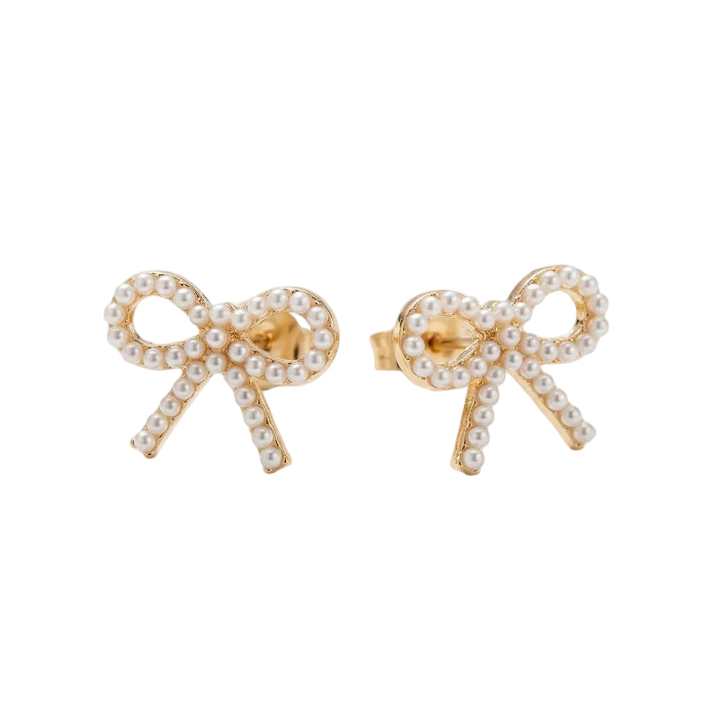 Pave Bow Earrings