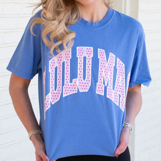 LULU Polka Dot Flo Blue Tee