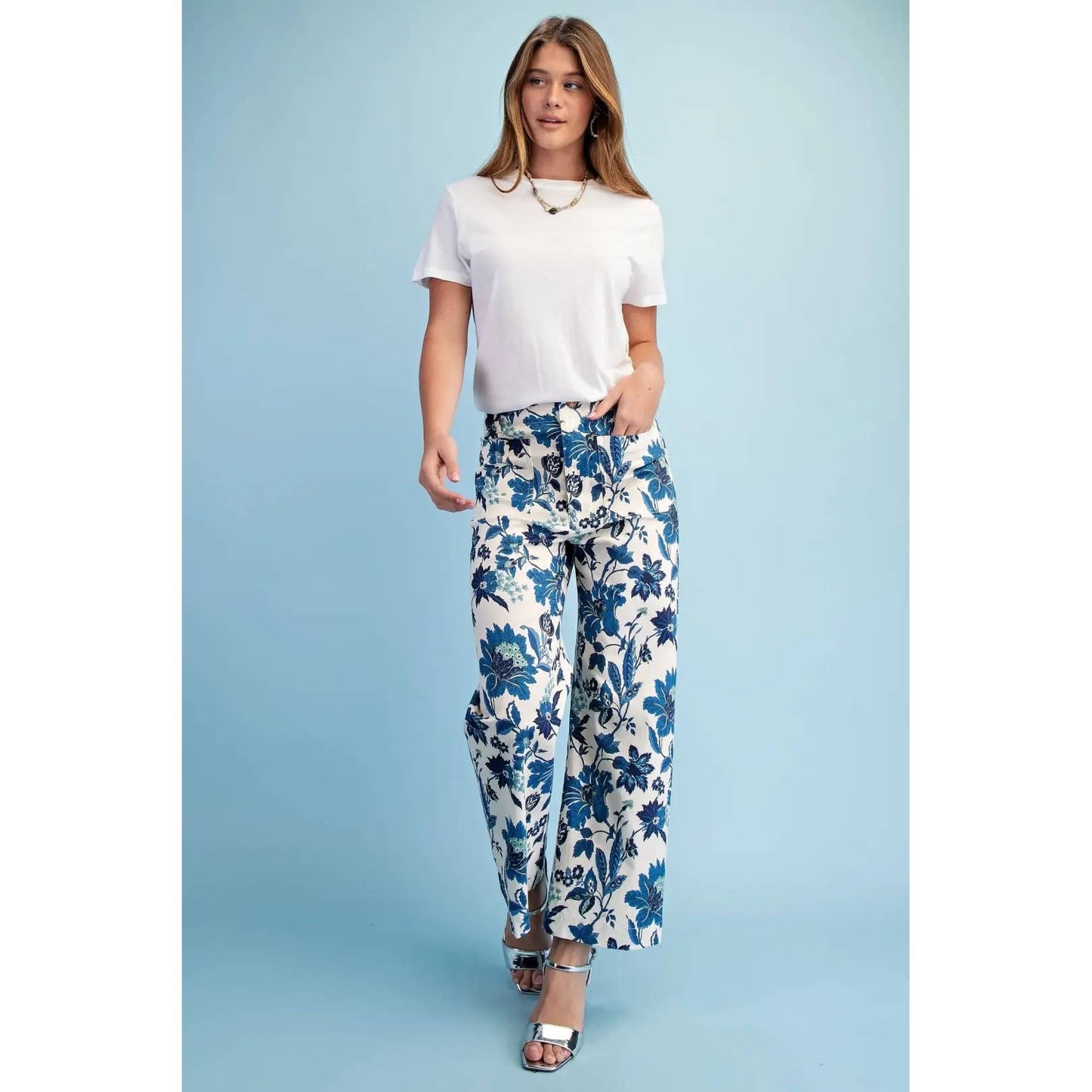 NEW Floral Ankle Cropped Pants