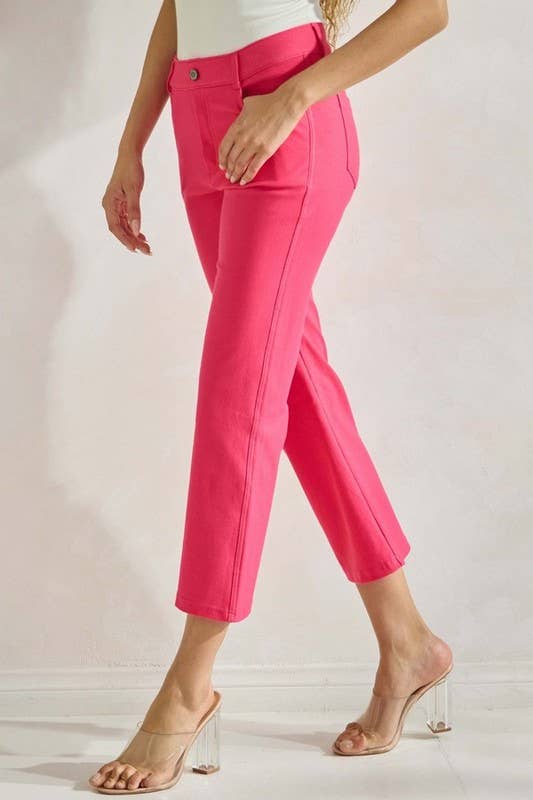 Straight Leg Crop Pants