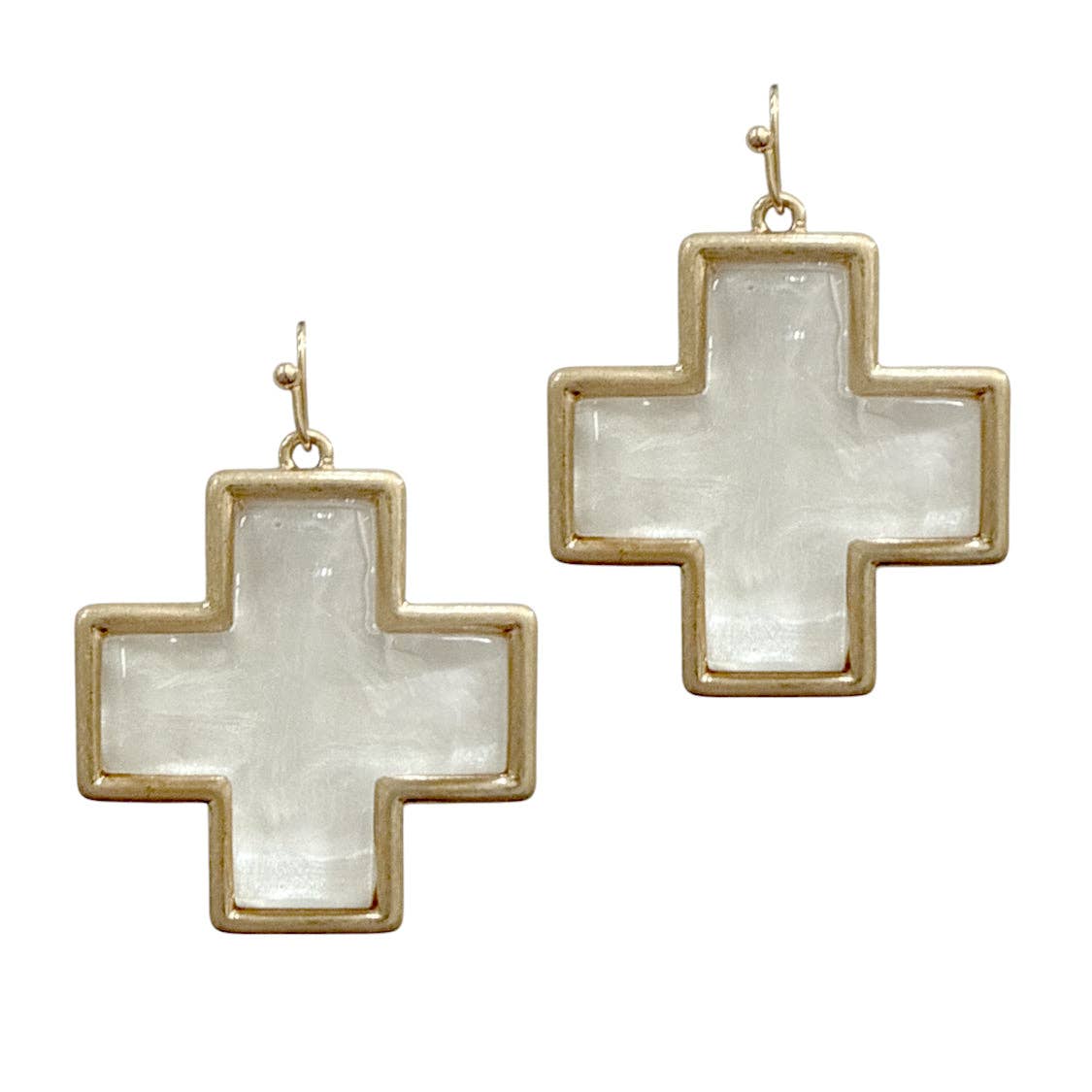 Crossroads Earrings Cream