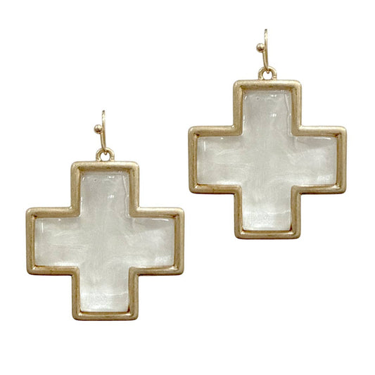 Crossroads Earrings Cream