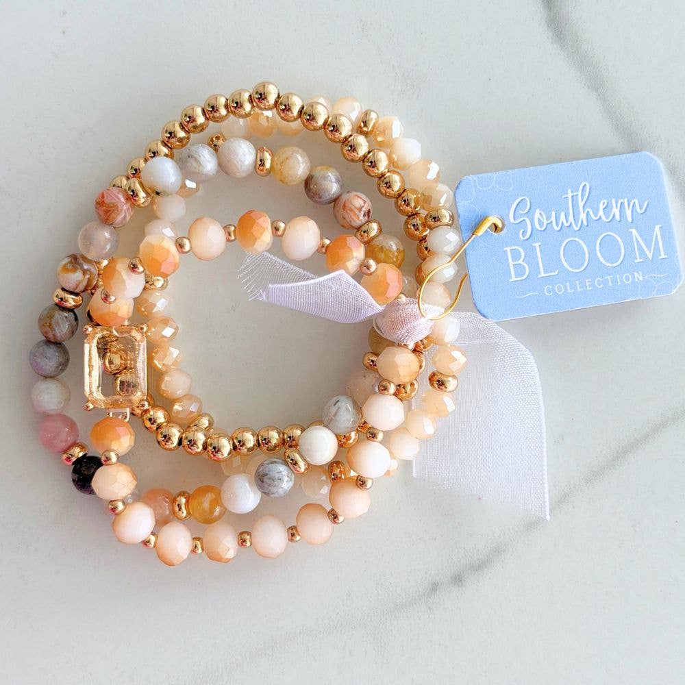 Apricot Glow Bracelet Stack