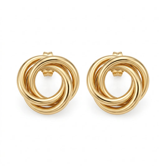 Gold Swirl Stud Earring
