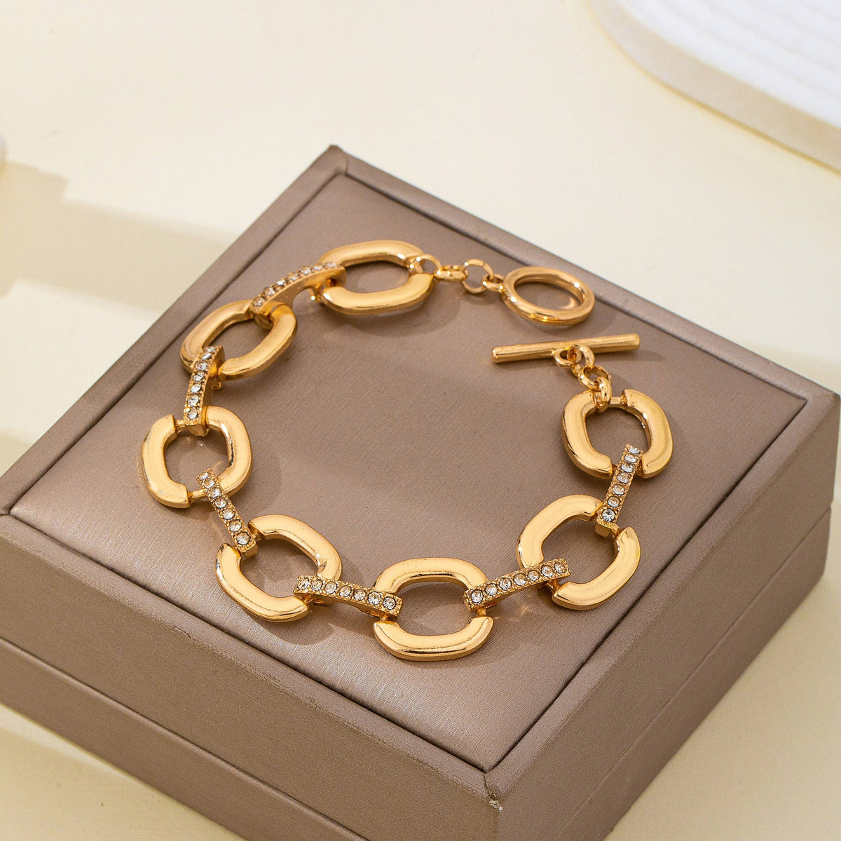 Crystal Pave Bar Toggle Bracelet
