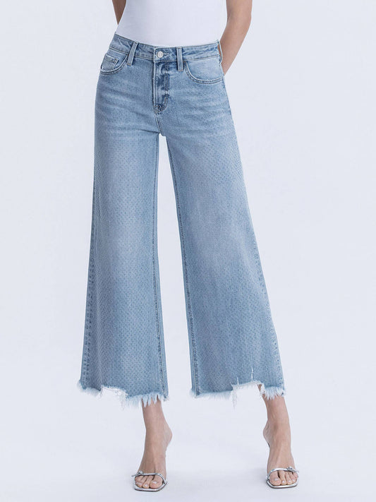 HIGH RISE RHINESTONE JEAN