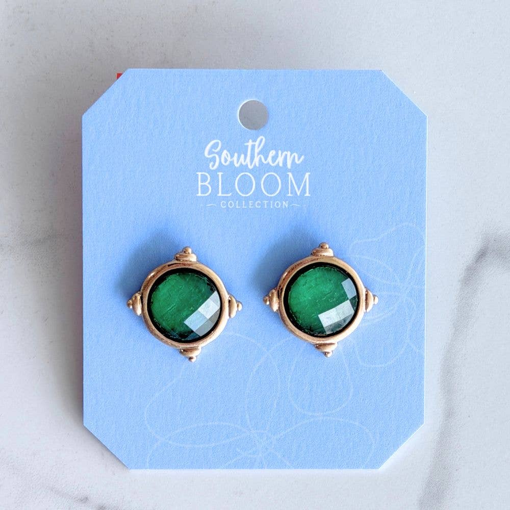 Belle Stud Earring Emerald