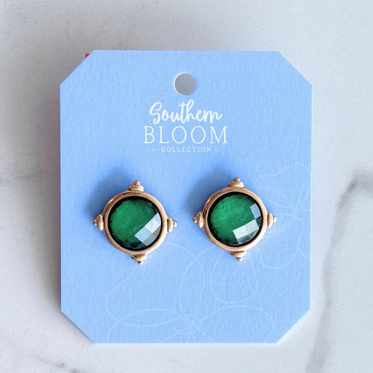 Belle Stud Earring Emerald