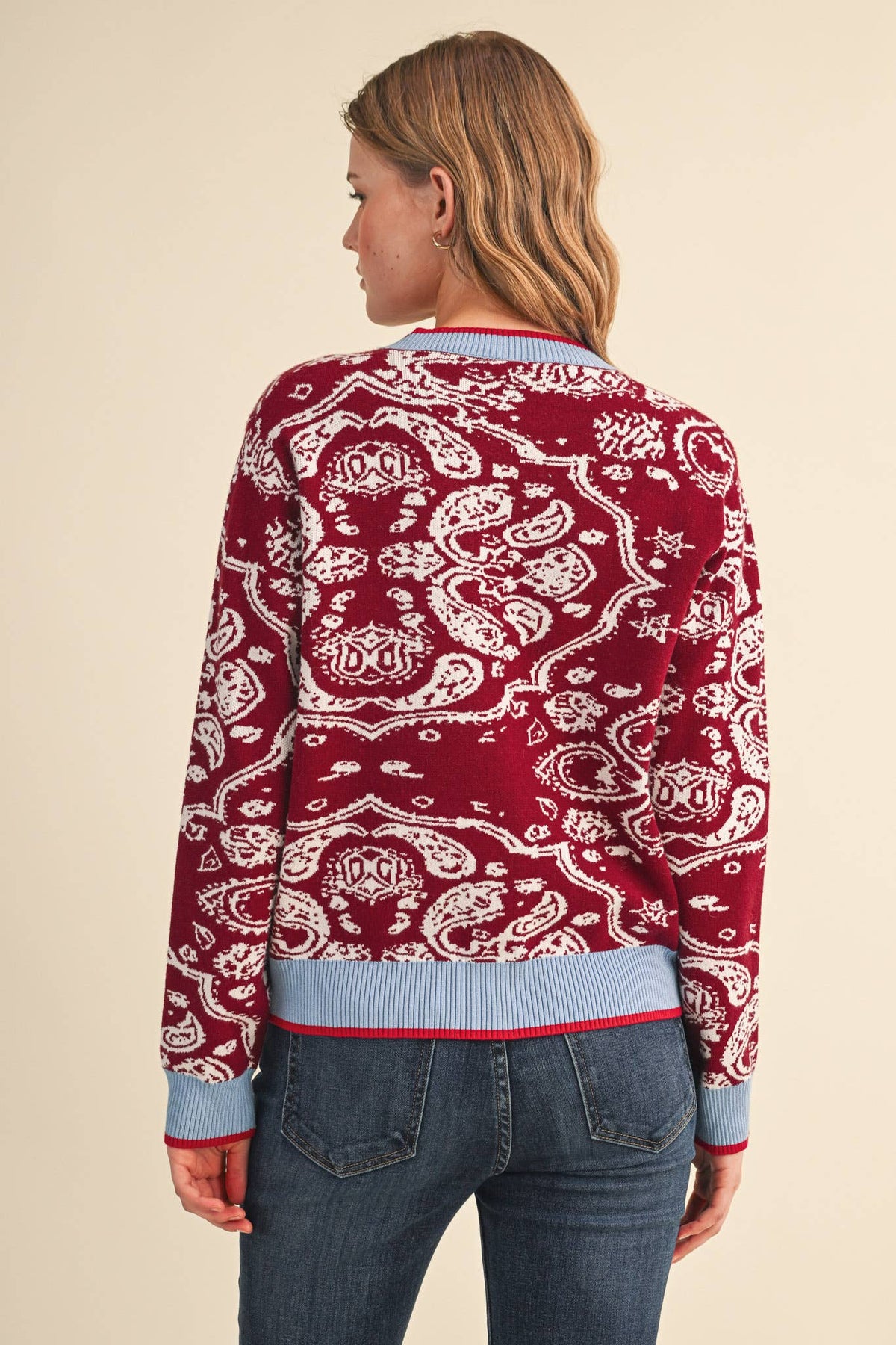 PAISLEY KNIT CARDIGAN