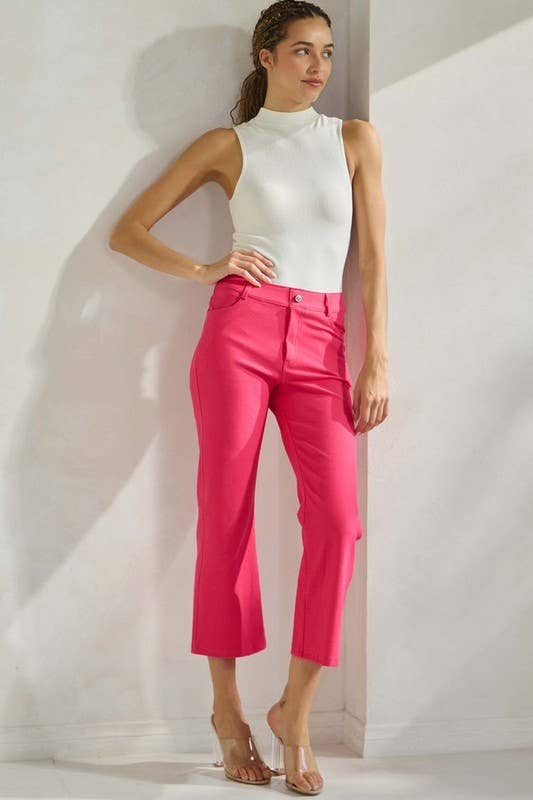Straight Leg Crop Pants